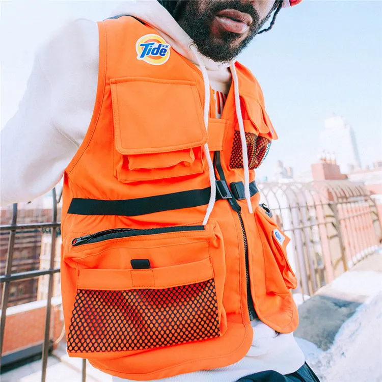 Tide X LINING Vests Men Orange-3