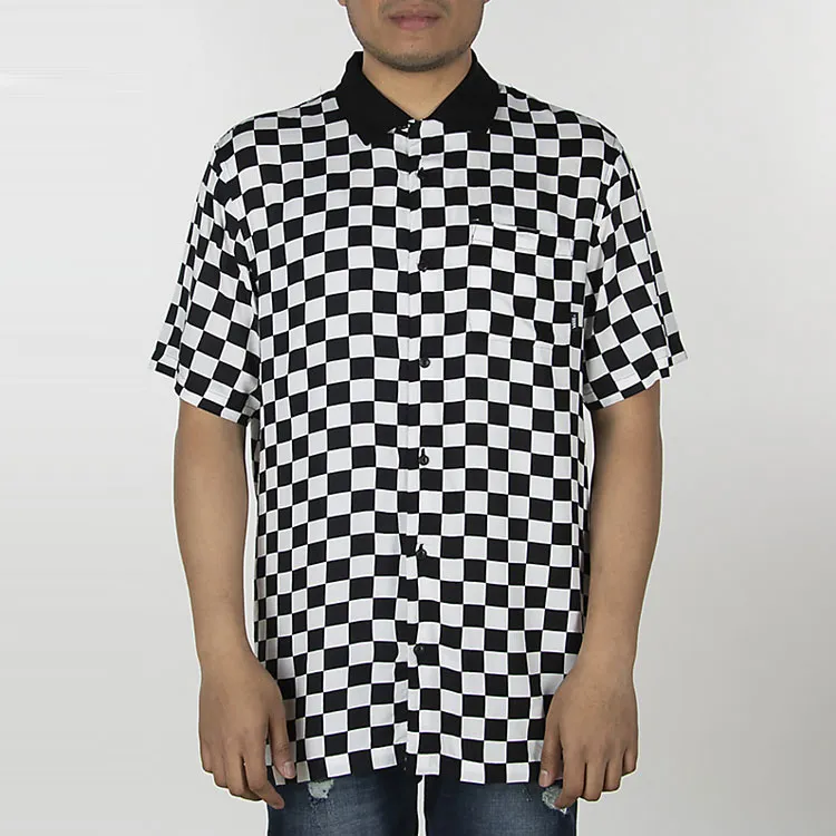 Vans CHECKER CAMP Shirts Men Black-1