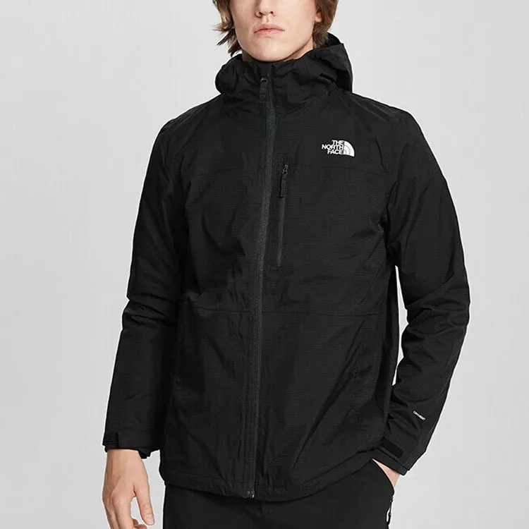 THE NORTH FACE Water Resistant Windproof Breathable Wear Resistant Warm Windbreaker Jacket Men's Black-4