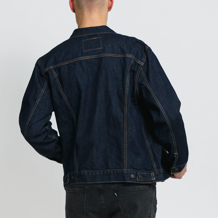 Levis Denim Jackets Men Dark Blue L Cheap Rcj Jordan Outlet