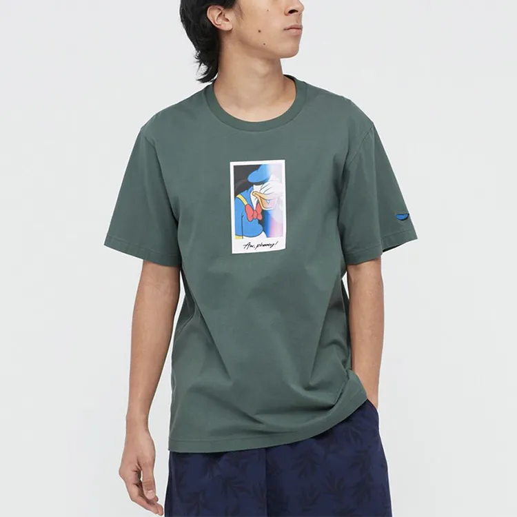 UNIQLO T Shirts Unisex Green-1