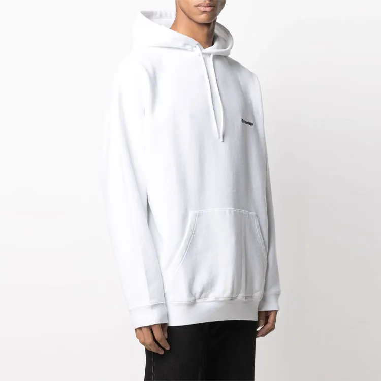 Balenciaga Corporate Logo Popover Hoodie-5