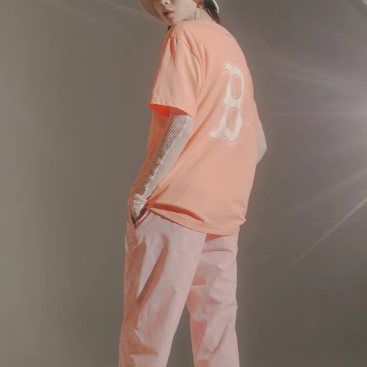 MLB Set-in Sleeve T-Shirt Unisex Pink-3