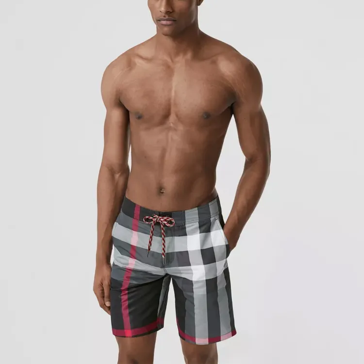 Burberry Casual Shorts Men Gray-3