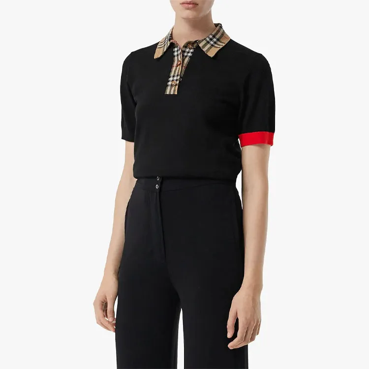 Burberry Polo Shirts Women's Black-3