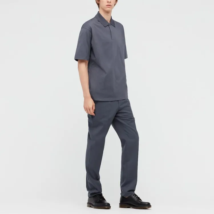 Jil Sander X UNIQLO Jil Sander Collaboration Polo Shirts Men Dark Gray-5