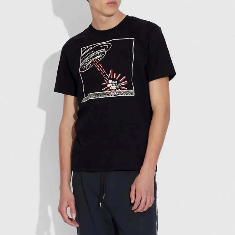 Disney X COACH T-Shirts Men Black-2