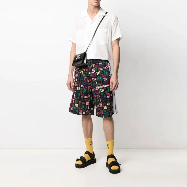 PALM ANGELS Monogram Track Shorts-1