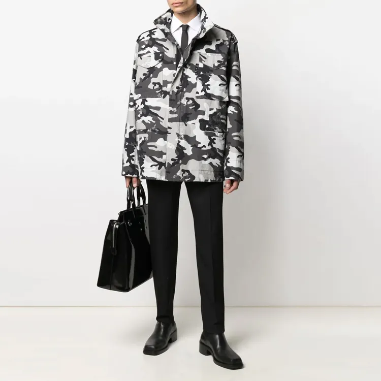 OFF WHITE Camouflage All Over Logo Print Jacket-2