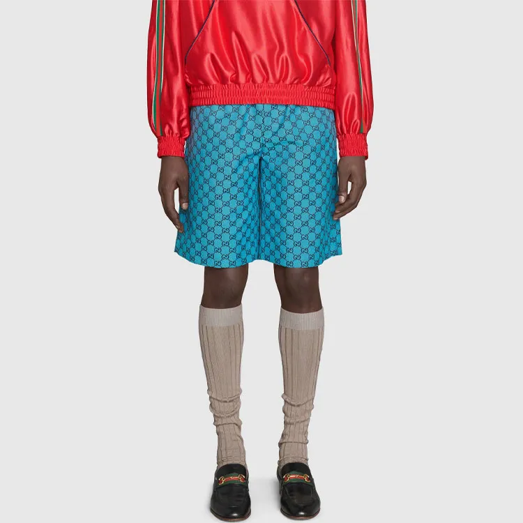 GUCCI Multicolor SS21 Casual Shorts Men's Blue-2