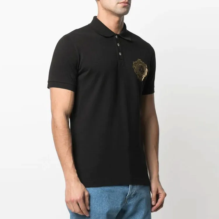 VERSACE JEANS COUTURE SS21 Polo Shirt Men's Black-3