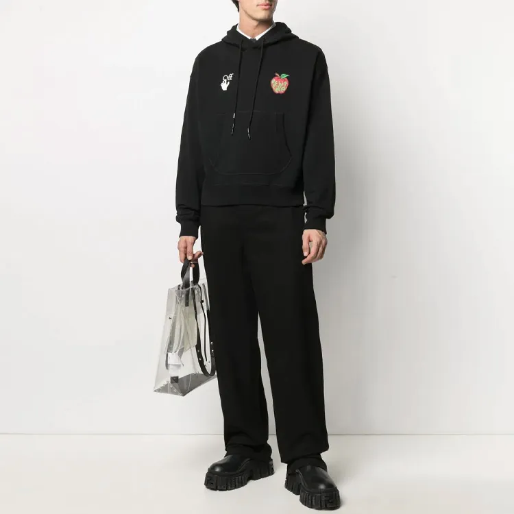 OFF WHITE Oversized Apple Print Arrow Hoodie-1