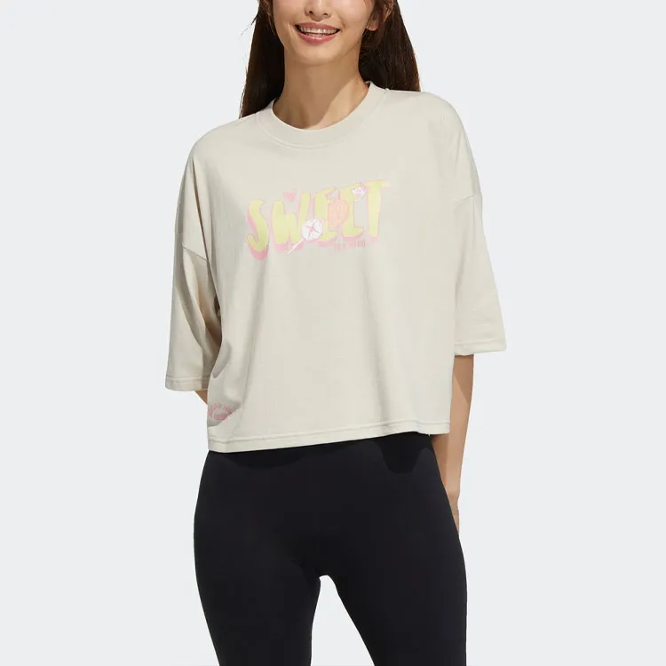 Adidas Neo Crop Tops Women's Bauxite Brown-1