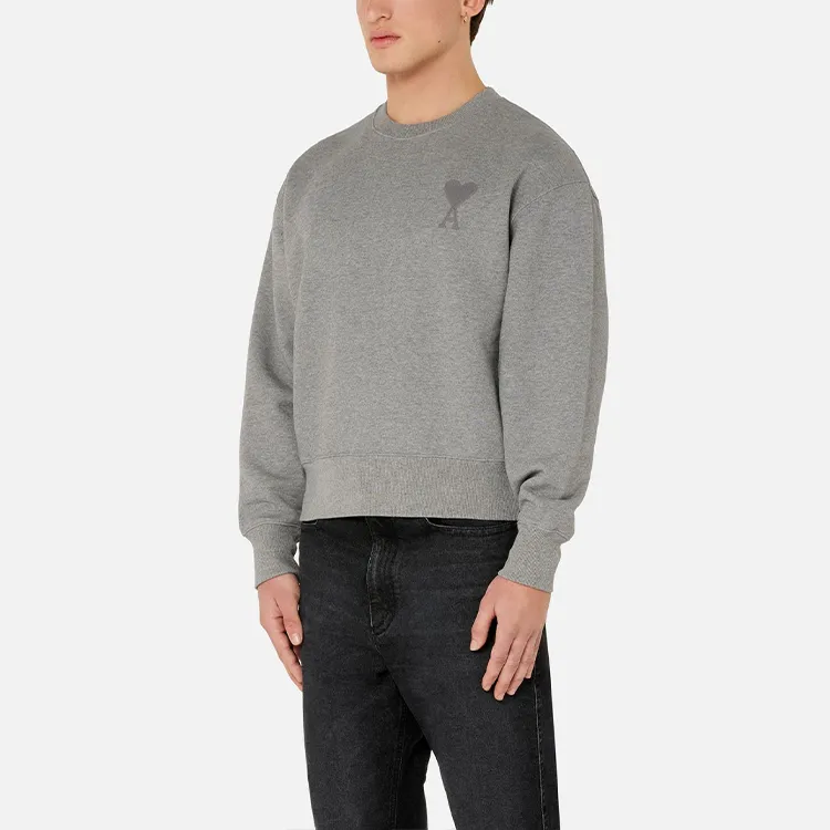 AMIPARIS Ami De Coeur Tonal Boxy Fit Crewneck-4