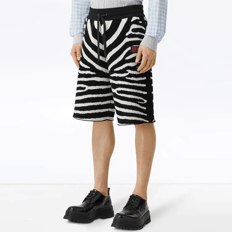 Burberry Casual Shorts Men Black/White-2