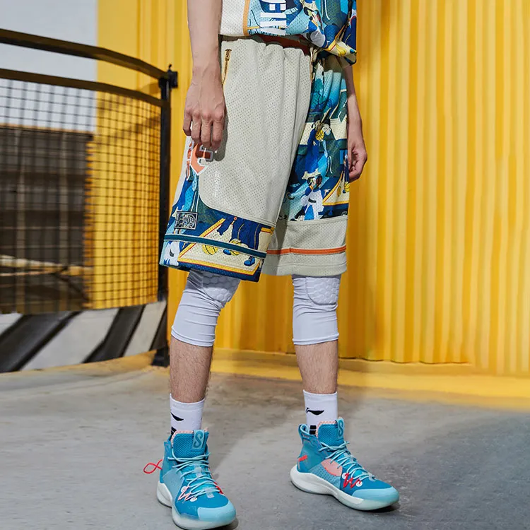 LINING Sports Basketball Collection Basketball Shorts Men Multicolor-4