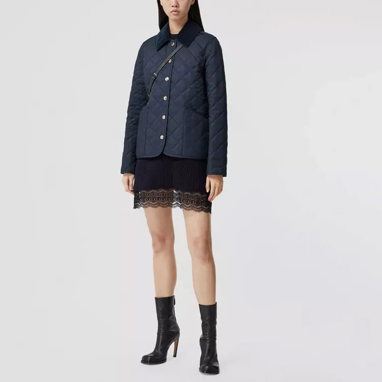 Burberry Puffer Jacket Women's Marine Blue-2
