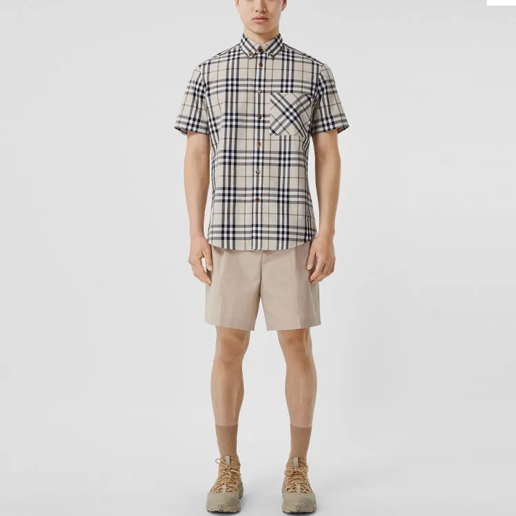 Burberry SS21 Shirt Men's Soft Yellow Brown-3