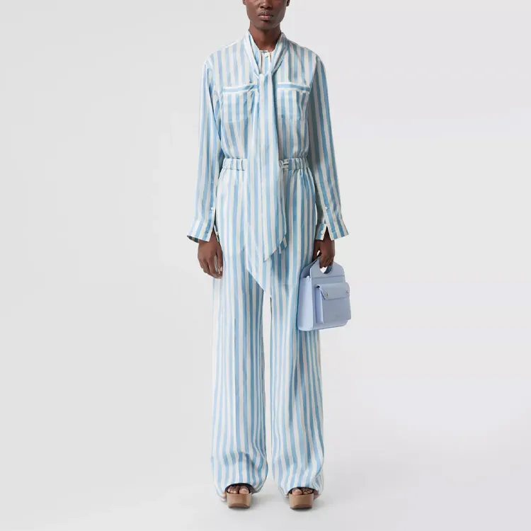 Burberry Casual Pants Women's Blue-1