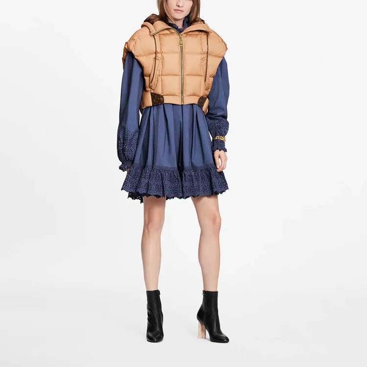 LOUIS VUITTON Down Jacket Women's Apricot Yellow-1