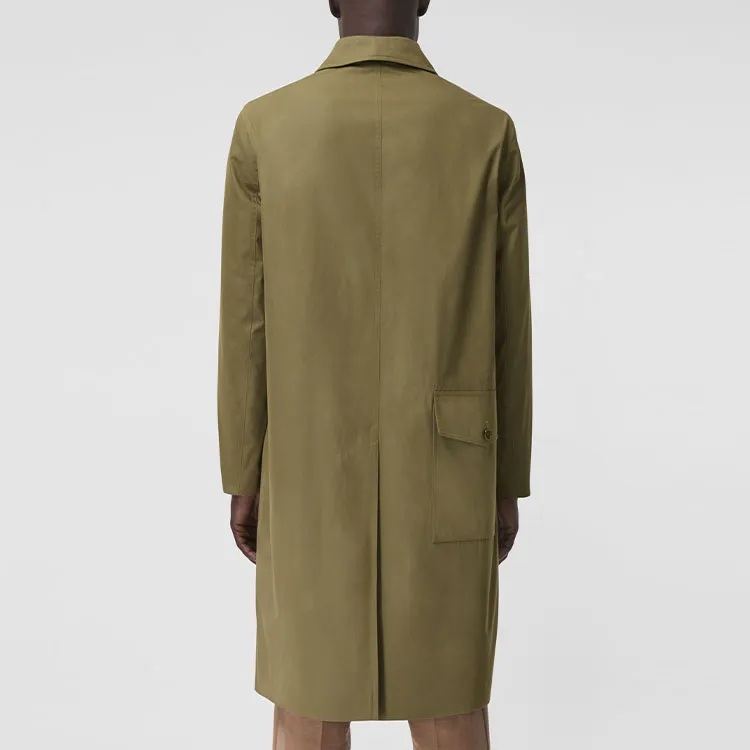Burberry Trench Coats Men Dark Fern Green-1