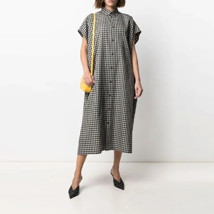 Balenciaga SS21 Short-Sleeved Dresses Regular Fit Women's Black-1