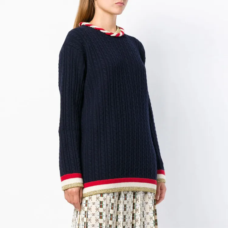 GUCCI Cashmere Sweaters Women's Navy-1