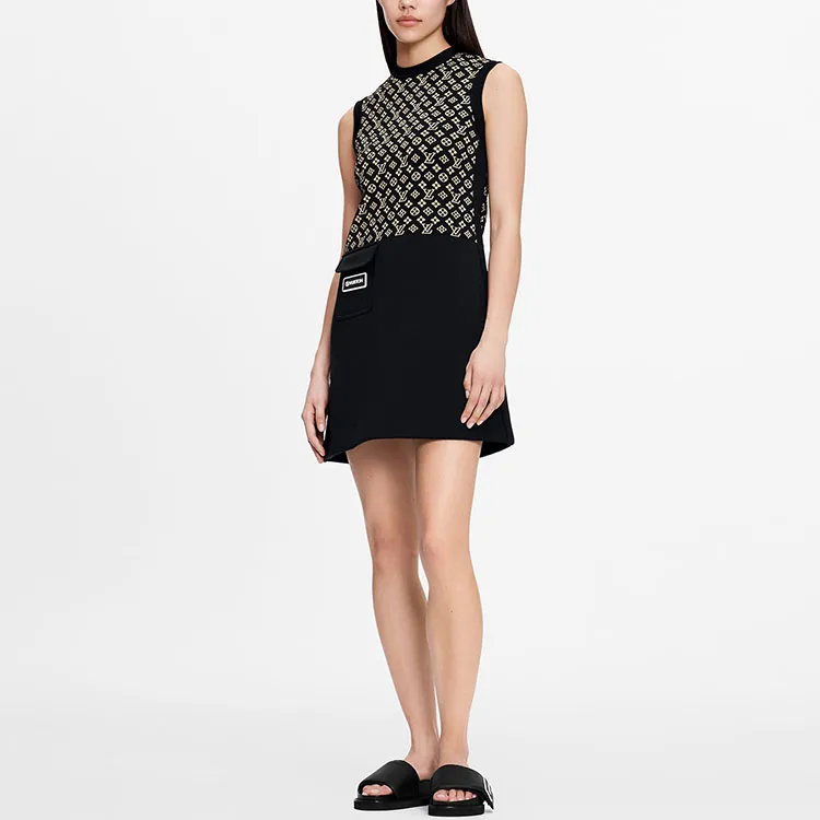 LOUIS VUITTON FW21 Sleeveless Dress Women's Black-3