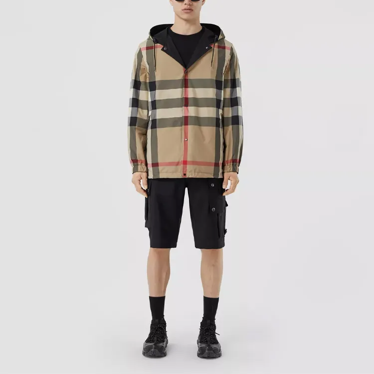 Burberry Reversible Checked Drawstring Hooded Jacket-2