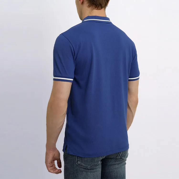 EMPORIO ARMANI Polo Shirts Men Royal Blue-4