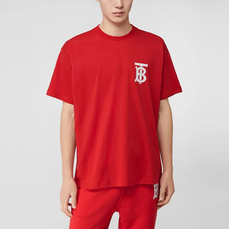 Burberry T-Shirts Men Red-2