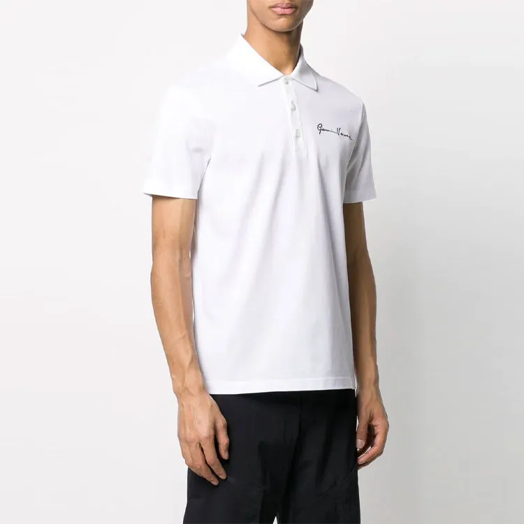 VERSACE Polo Shirts Men White-3