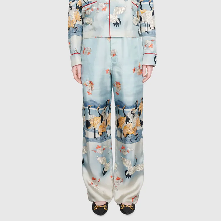 GUCCI Casual Pants Women's Light Blue-3