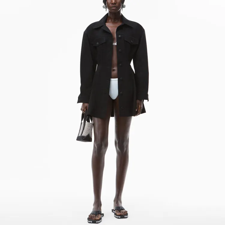 Alexander Wang Long Sleeved Dresses Women's Black-1