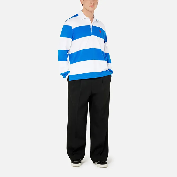 AMIPARIS Polo Shirts Men Blue White Multicolor-1