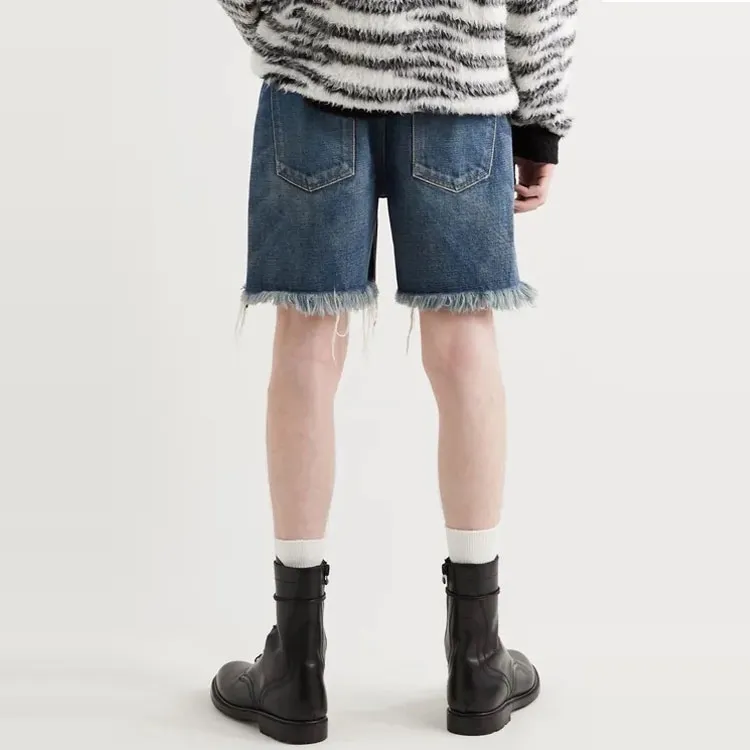 CELINE Denim Shorts Men Blue-2