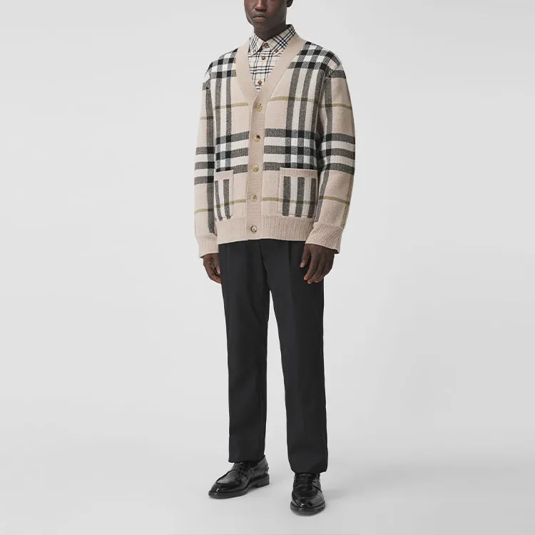 Burberry Check Pattern Cardigan-5