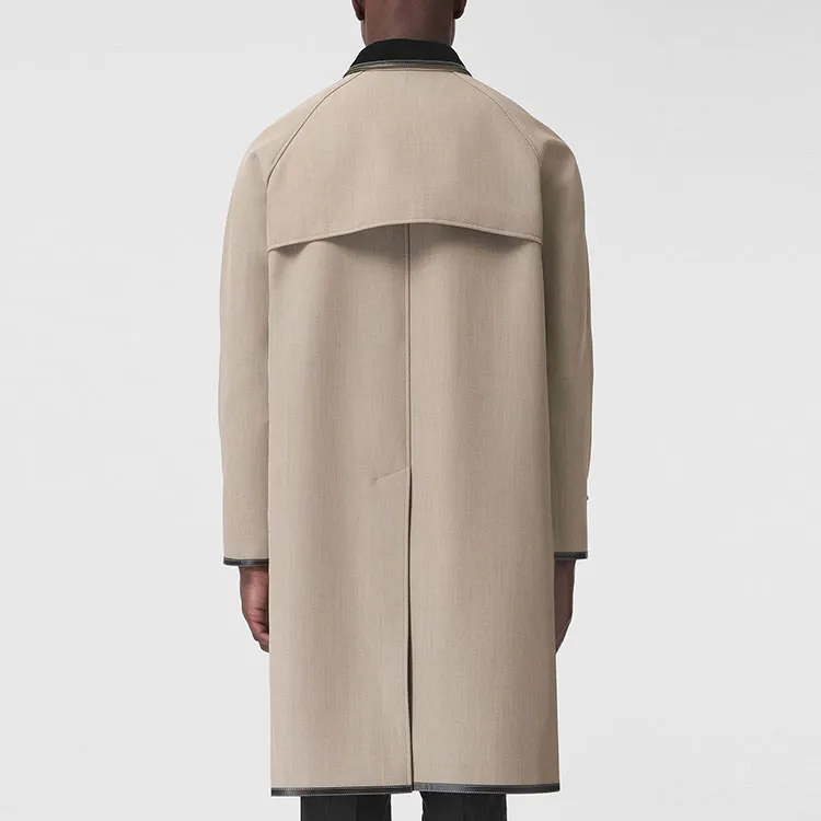 Burberry Trench Coats Men Green Gray-2