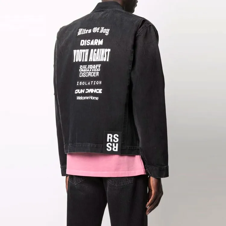 RAF SIMONS Denim Jackets Men Black-2