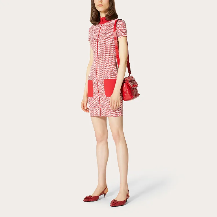 Valentino Short-Sleeved Dresses Women's Red-3