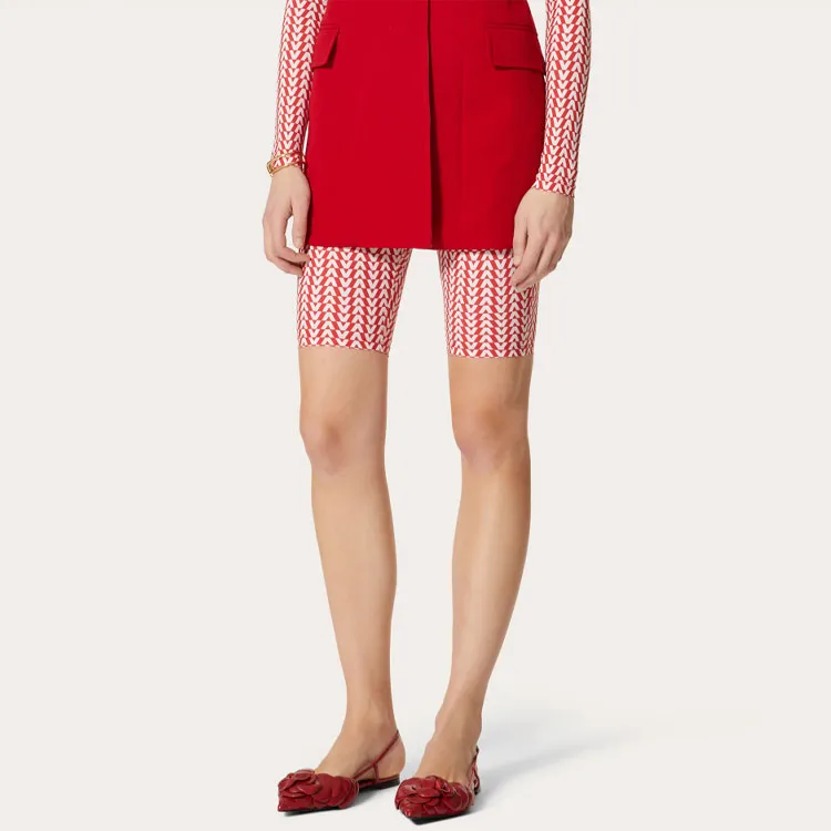 Valentino Casual Shorts Women's Red-1