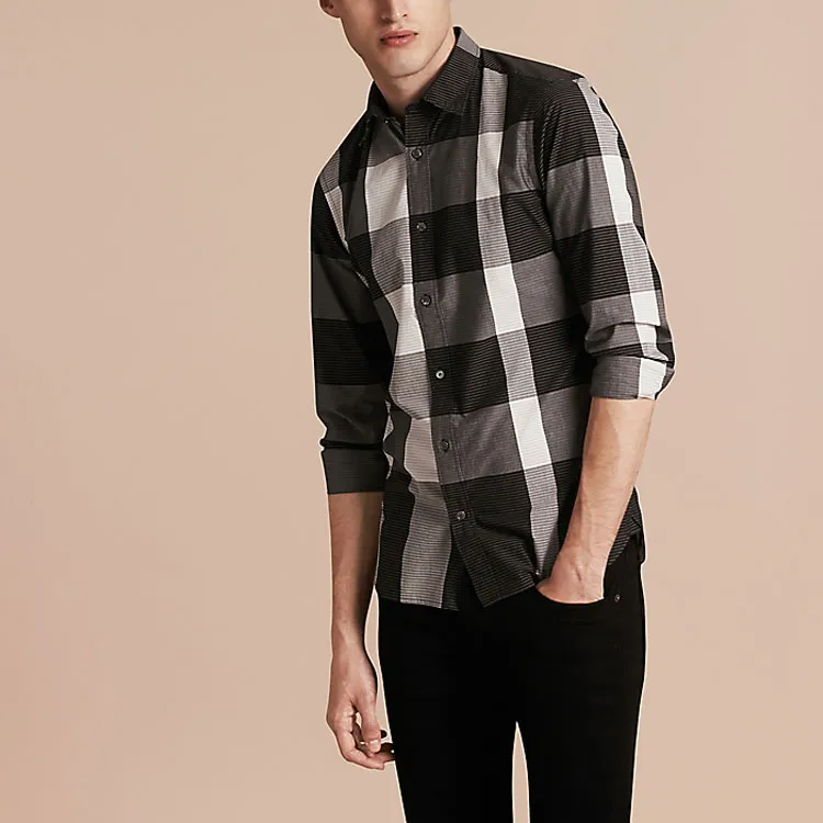 Burberry Shirts Men Black-2