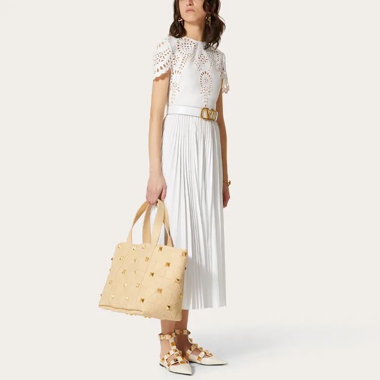 Valentino Short-Sleeved Dresses Women's White-3