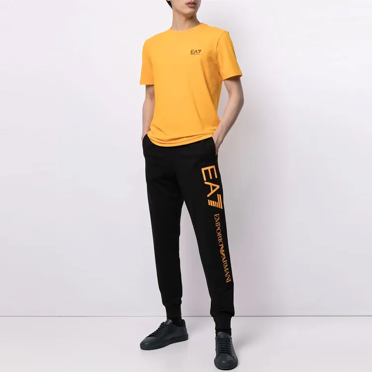 EMPORIO ARMANI EA7 Knitted Sports Pants Men's Black-2