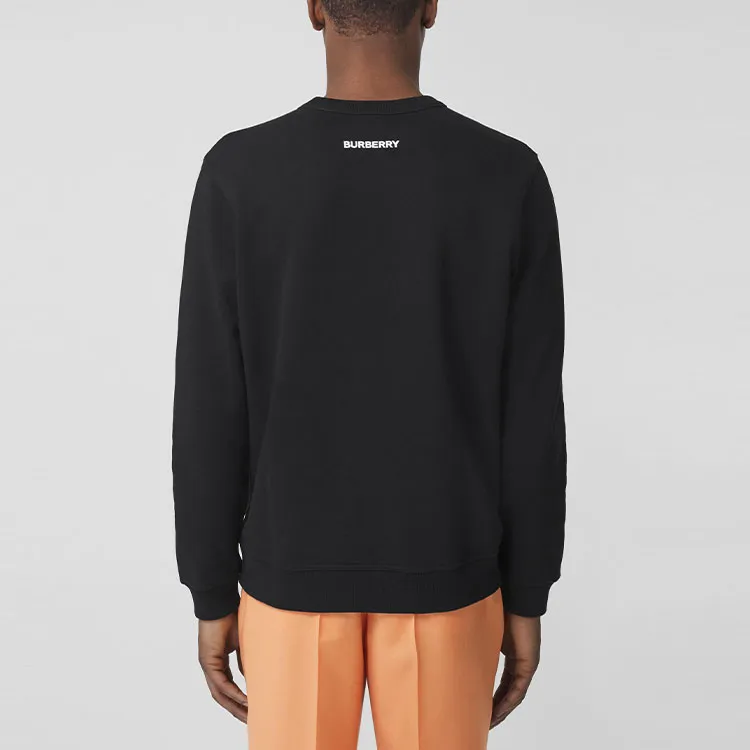 Burberry Cotton Sports Sweatshirt Men's Black-5
