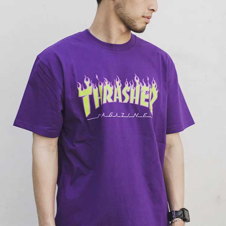 Thrasher Straight T-Shirt Japan Version Unisex Purple-2