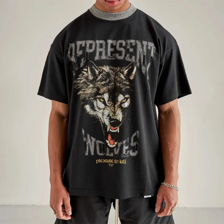 REPRESENT T Shirts Men Black-3