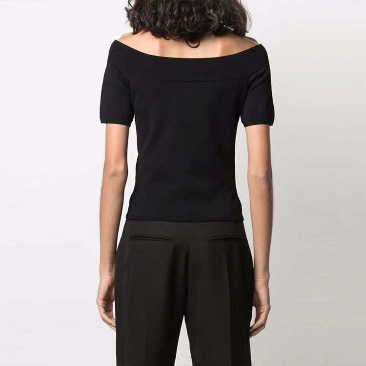 Alexander McQueen Off Shoulder Short Sleeved Top-2