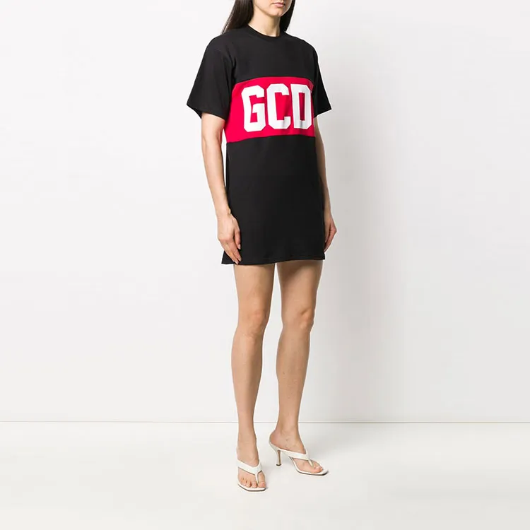 GCDS Short Sleeved Dresses Women's Black-3