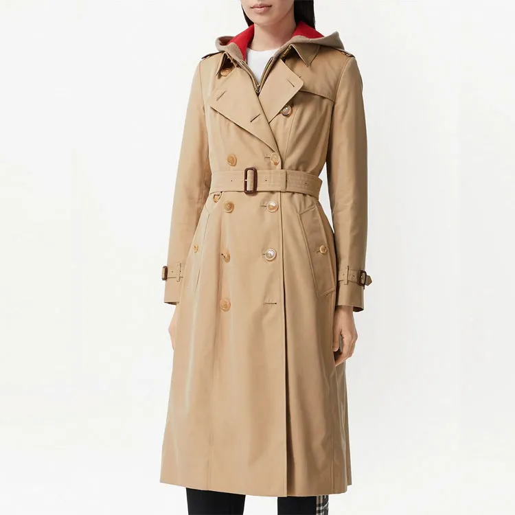 Burberry Trench Coat Women's Apricot-4